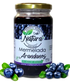 Mermelada de Arándanos, sin gluten, sin azúcar (370 gr.)