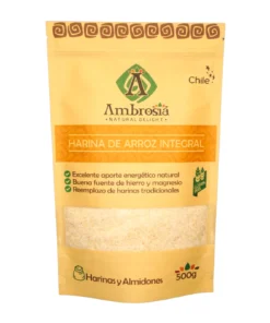 Harina de Arroz Integral, sin gluten (500)g. Ambrosia