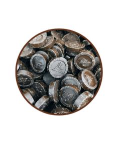 Monedas de chocolate 72% cacao Neucober