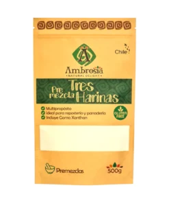 Premezcla tres harinas, sin gluten (500)g. Ambrosia