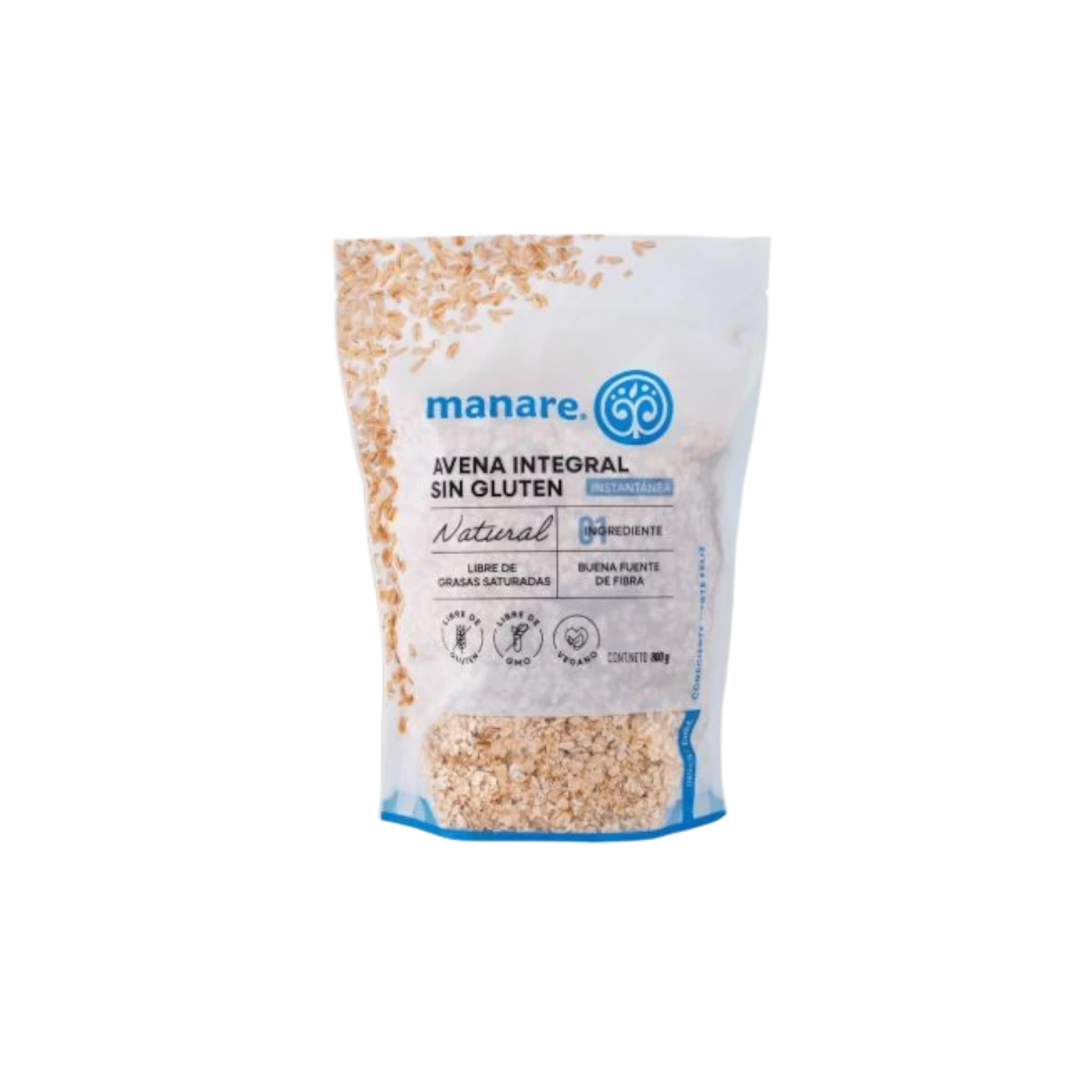 Avena sin gluten instantánea Manare (800 gr)