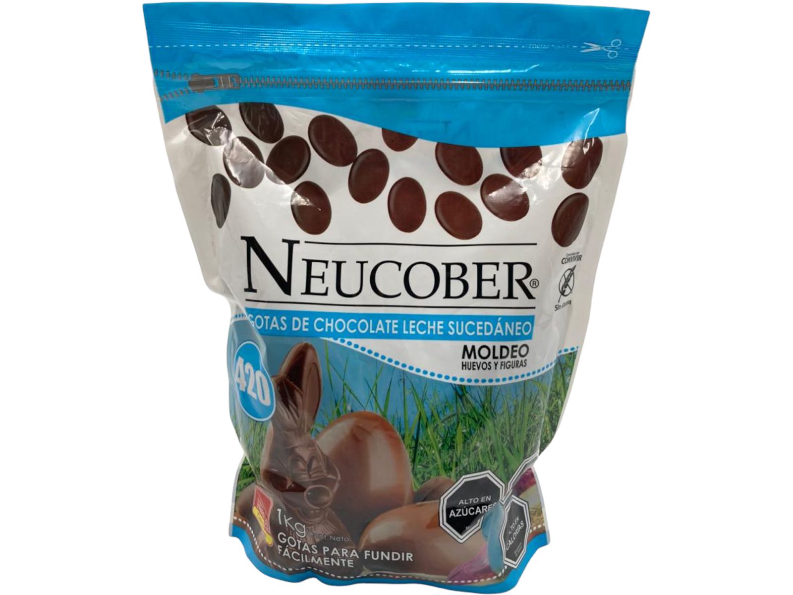 Gotas chocolate con leche moldeo Neucober (1)k.