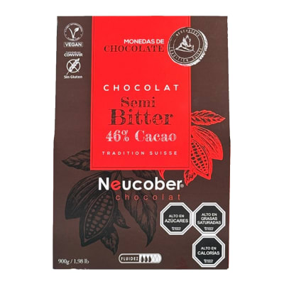 Cobertura chocolate Semibitter 46% cacao Neucober