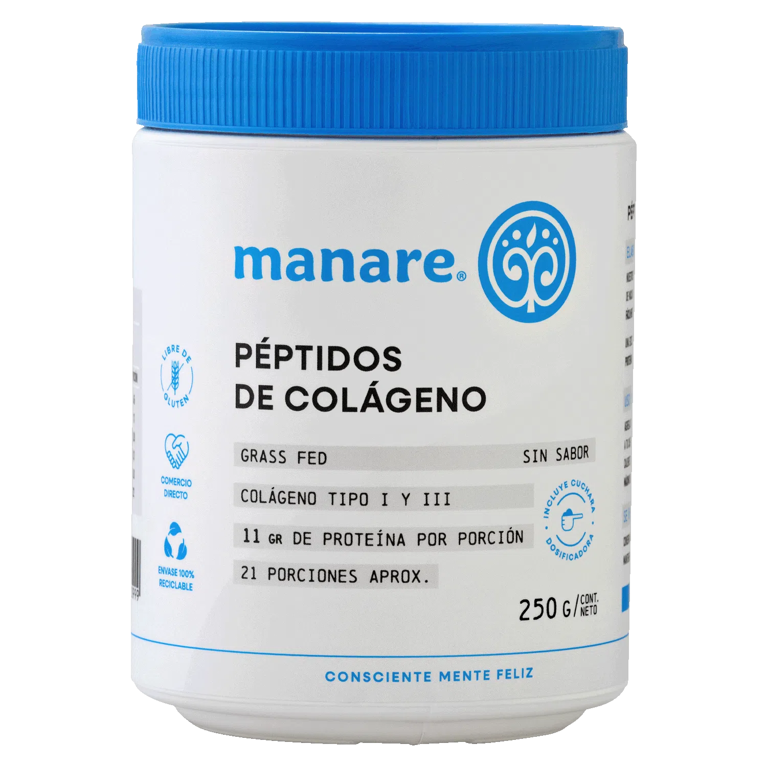 Péptidos de colageno hidrolizado Manare (200)grs.